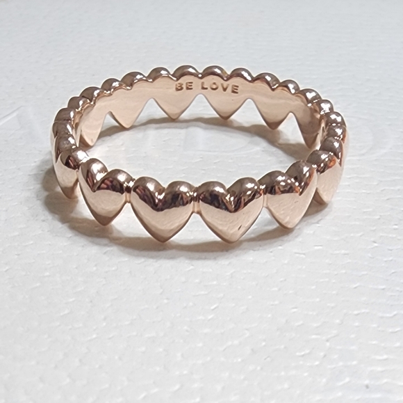 Pandora Row of Hearts Ring size 60 - Picture 4 of 10